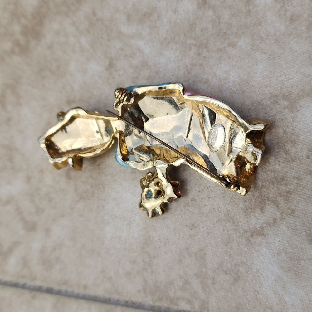 Two Sisters Vintage Clown Brooch - Picture 4 of 4